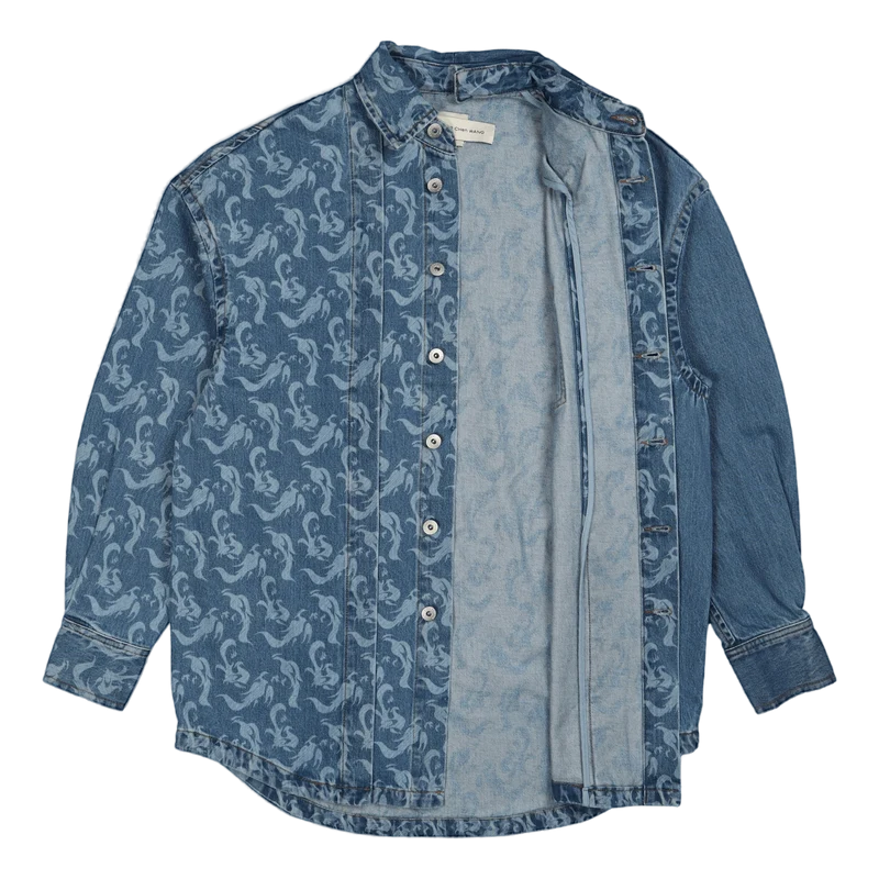 Phoenix Layered Denim Shirt Indigo
