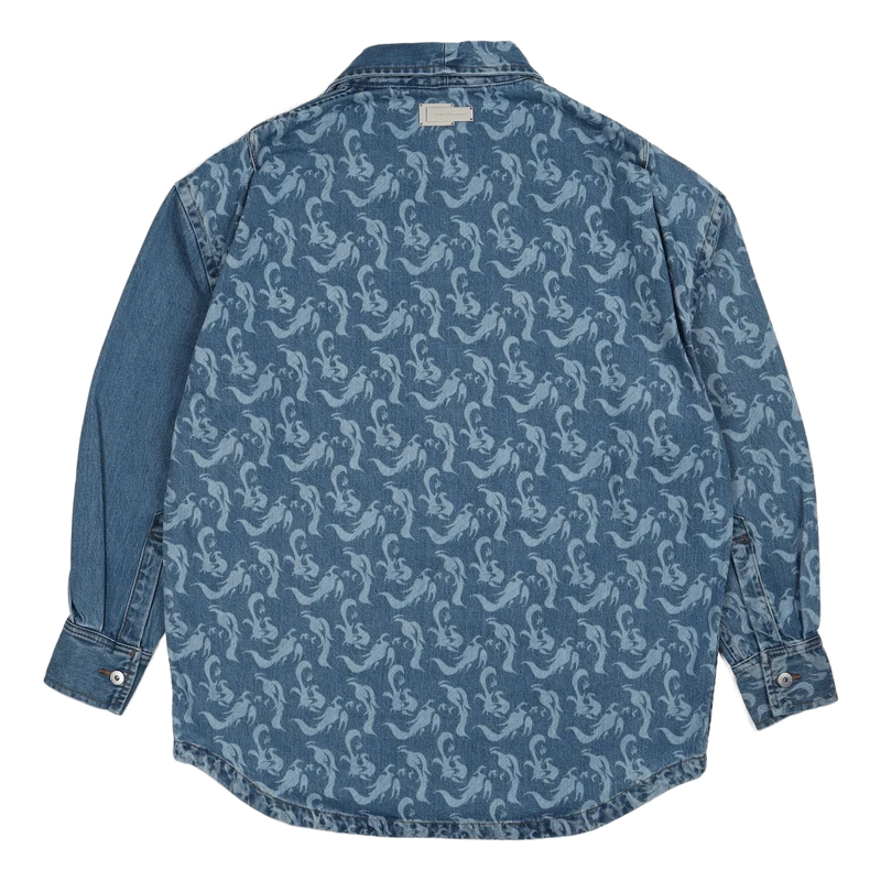Phoenix Layered Denim Shirt Indigo