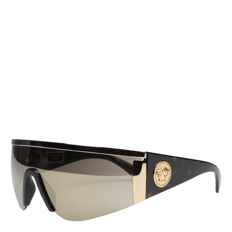 Versace Womens Sunglasses Gold Brown