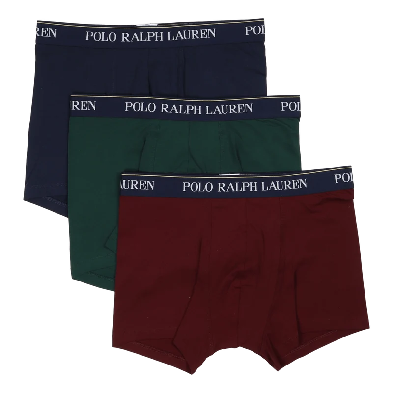 Classic Stretch-Cotton Trunk 3-Pack 3Pk Crs Navy/Col Grn/Rich Ruby