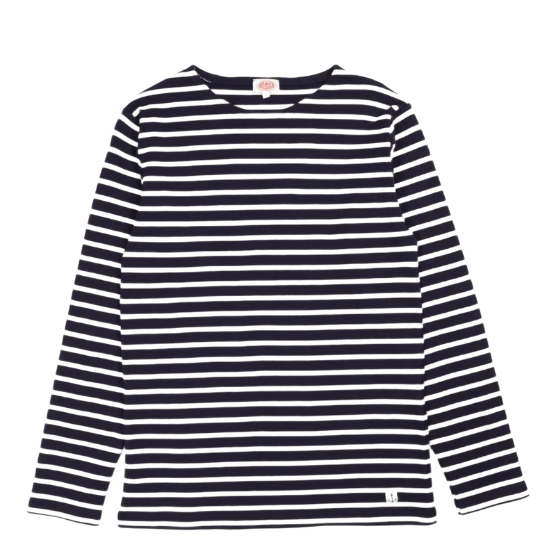 Striped Breton Shirt "houat" Navire Navy/ Nature