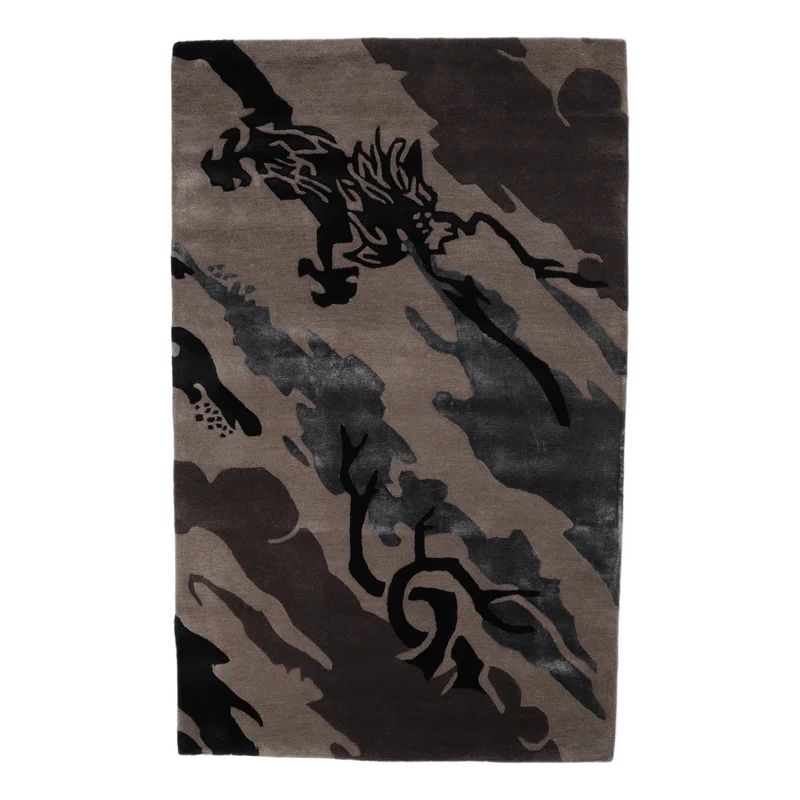 Camo Rug Hand-tufted Wool Night