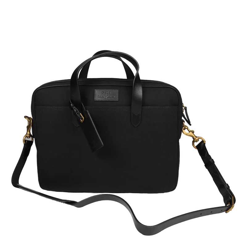 Polo Ralph Lauren Leather-Trim Canvas Briefcase