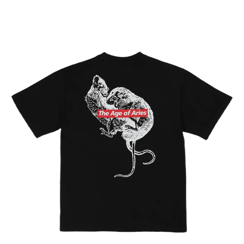 Aries Love Rat Ss Tee Black