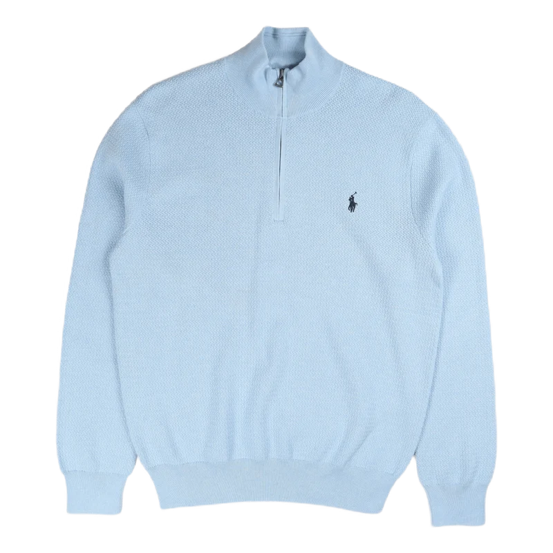 Cotton Mockneck Sweater Elite Blue Heather