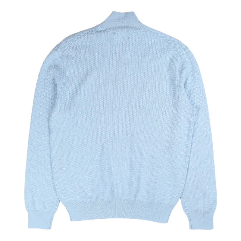 Cotton Mockneck Sweater Elite Blue Heather