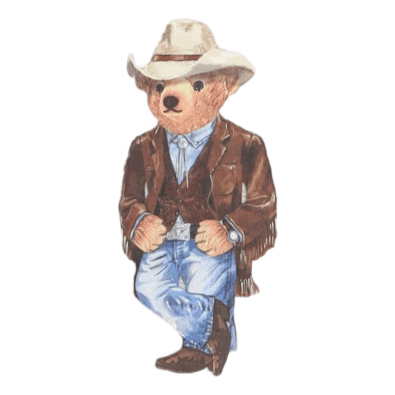 Polo Bear Fleece Hoodie Cr21 Andover Htr Cowboy Bear