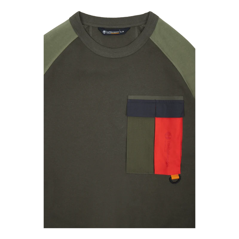 Raeburn X Ek+ Pocket Crew Neck Grape Leaf