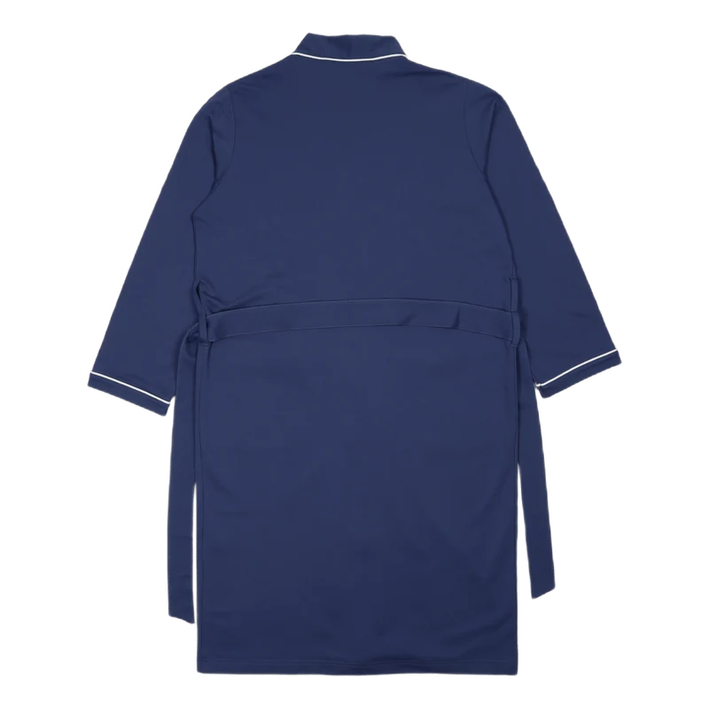 Cotton-Blend Jersey Robe Light Navy
