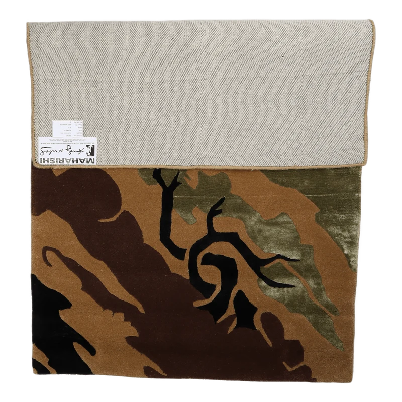 Camo Rug Hand-tufted Wool Woodland