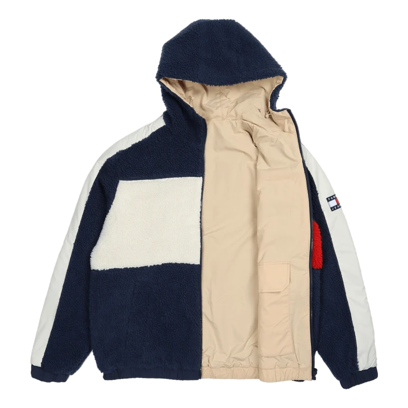 Tjm Reversible Sherpa Jacket Twilight Navy / Multi