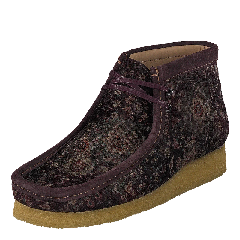 Wallabee Boot Burgundy Velvet