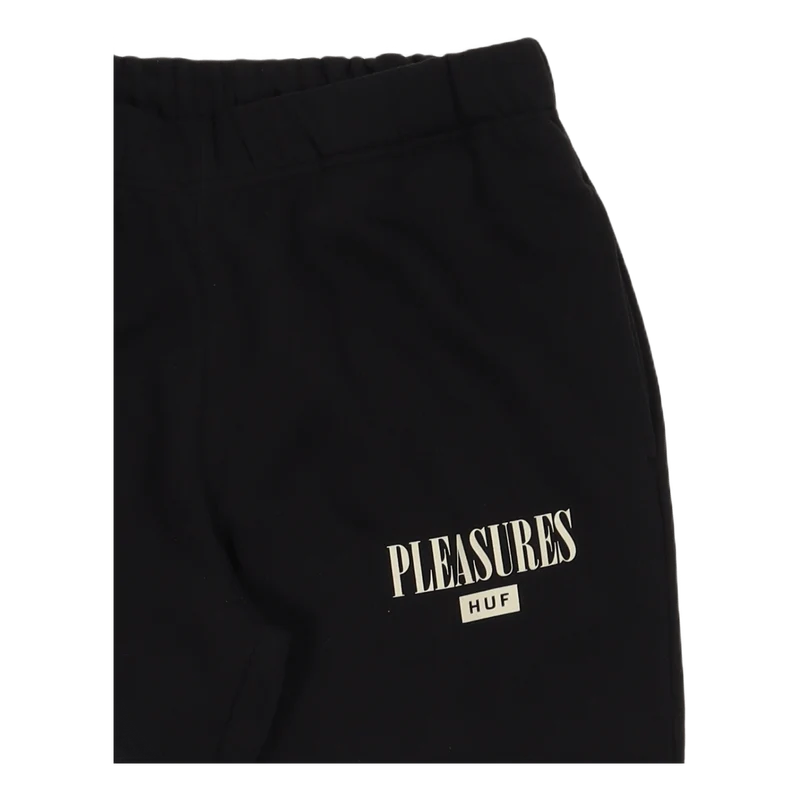 HUF X PLEASURES SPORE FLEECE PANT BLACK