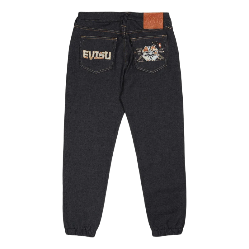 Kamon Applique Pocket Denim Jo Indigo Wash