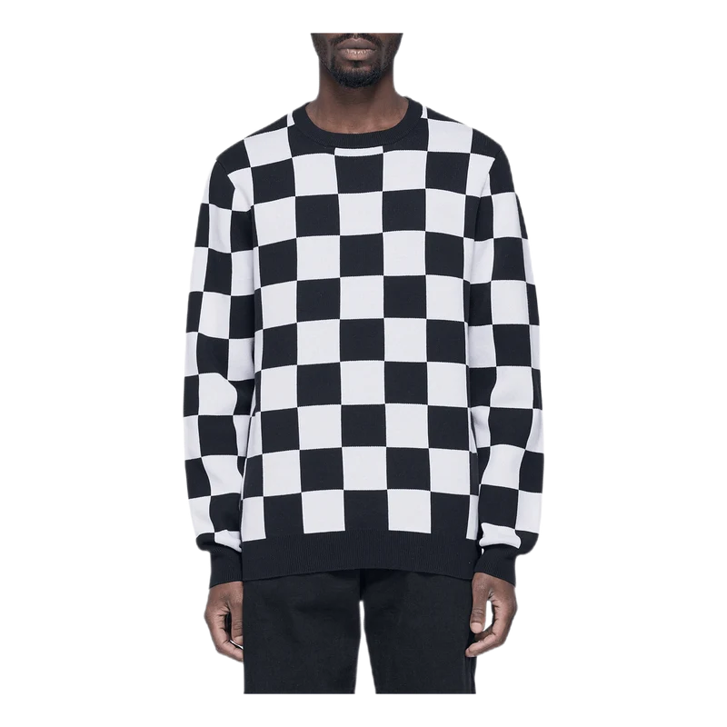 Checker Sweater Black