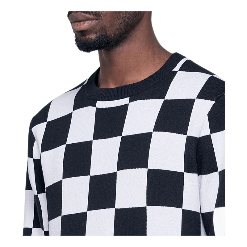 Checker Sweater Black
