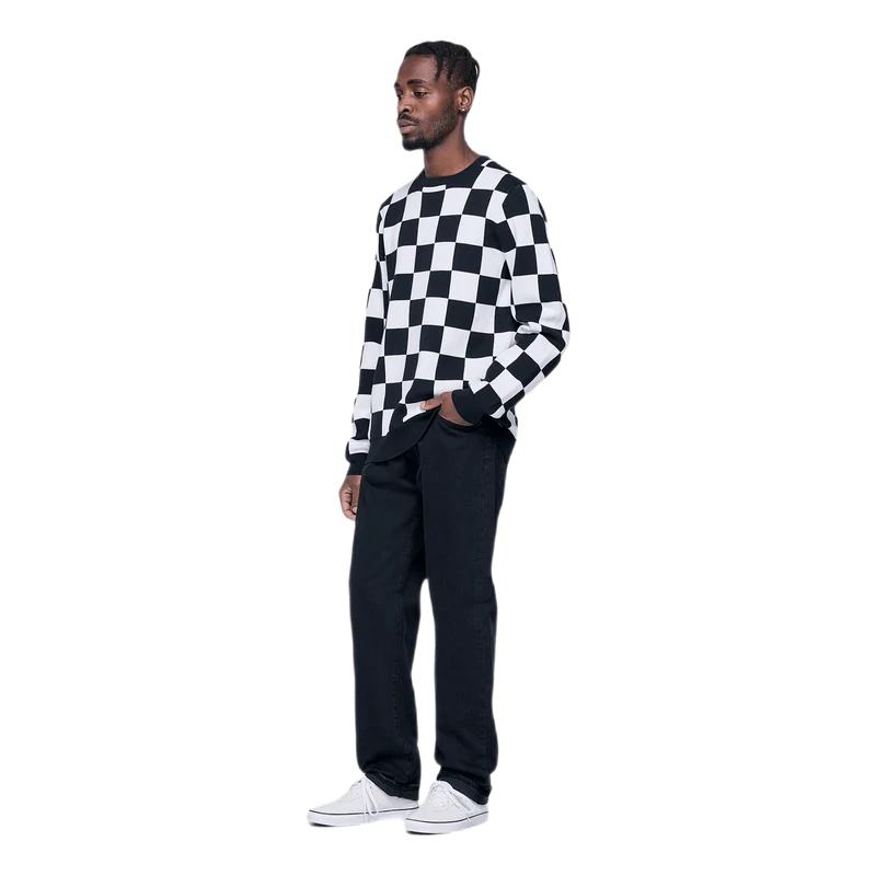 Checker Sweater Black
