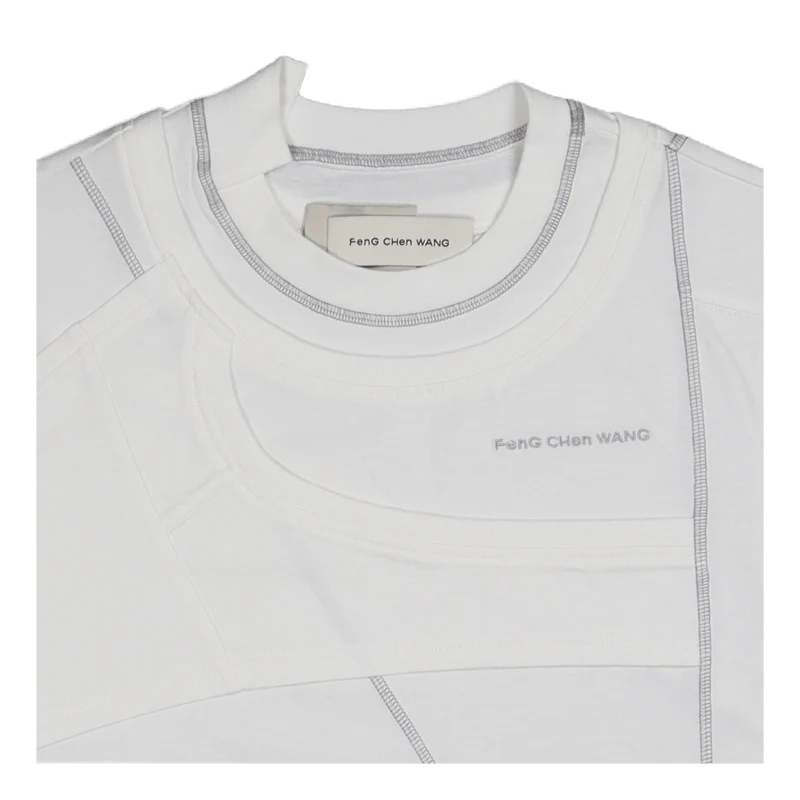Panelled T-shirt White