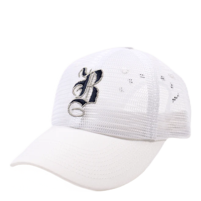 B Mesh Hat White