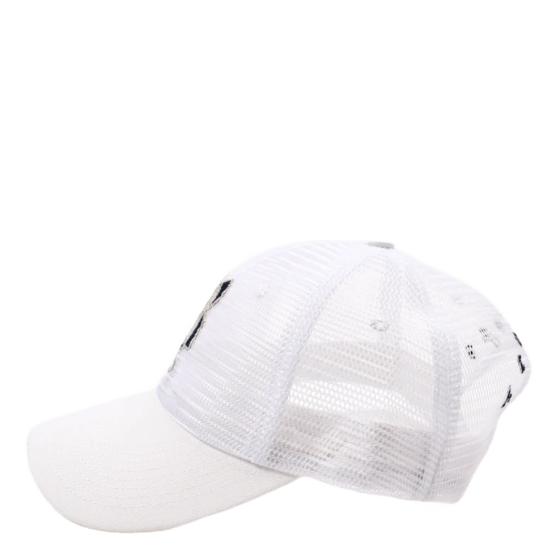 B Mesh Hat White