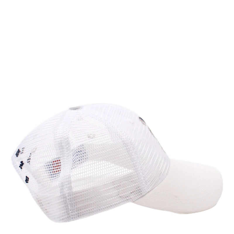 B Mesh Hat White