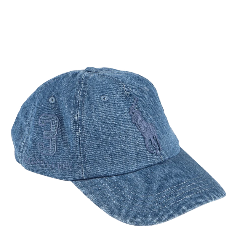 Big Pony Denim Ball Cap Medium Wash