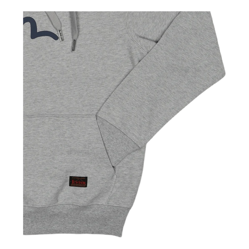 Evisu Basic Hooded Sweatshirt Heather Grey