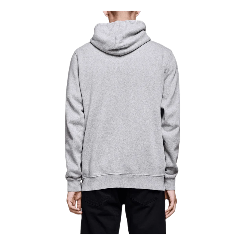 Felt Logo Zip Hoodie Gray