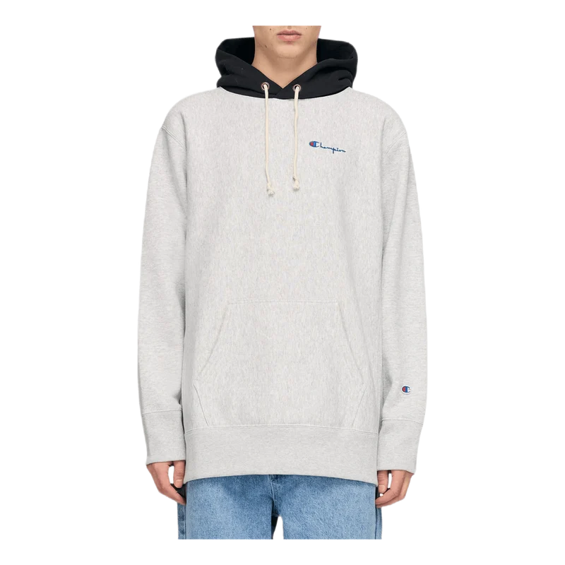 Color Block Hooded Sweatshirt Gray