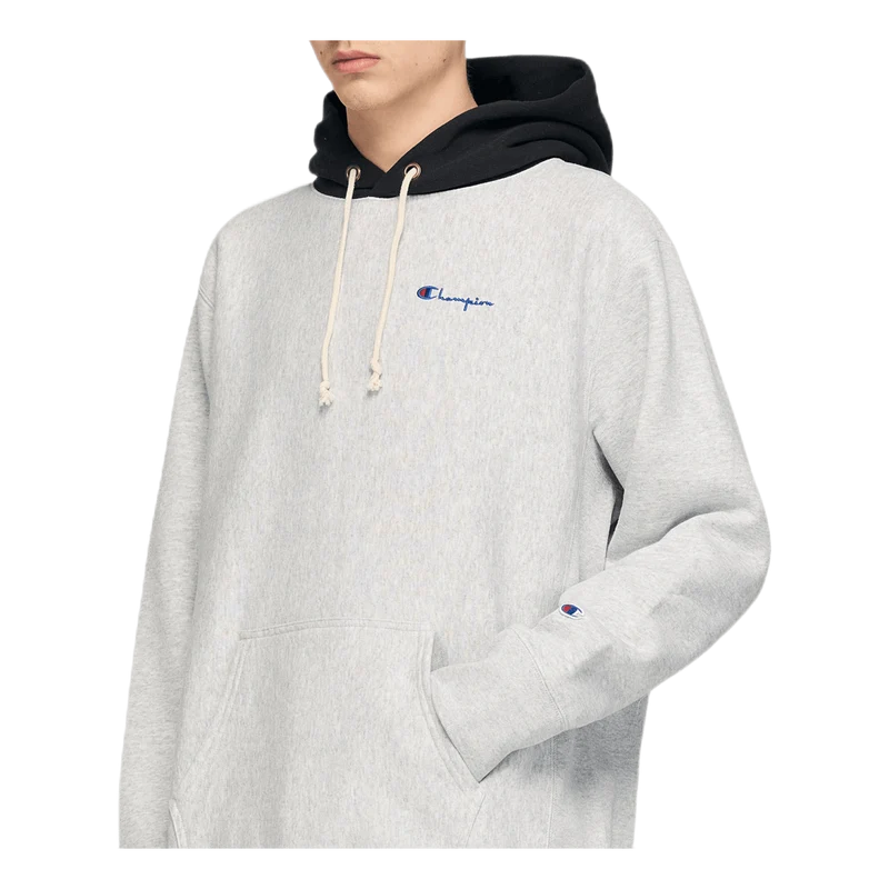 Color Block Hooded Sweatshirt Gray