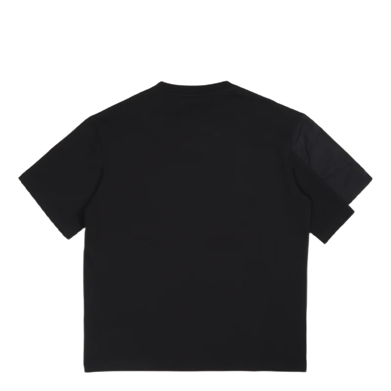 Layered Stitch Detail T-shirt Black