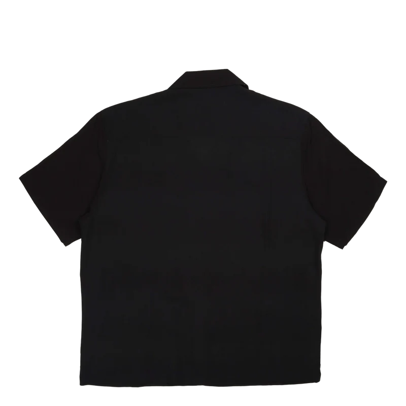 Dice S/s Woven Top Black