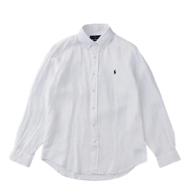 Custom Fit Linen Shirt White