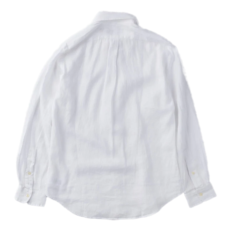 Custom Fit Linen Shirt White