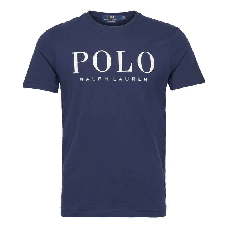Custom Slim Fit Logo Jersey T-Shirt Cruise Navy