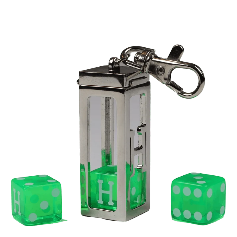 Huf Dice Keychain Silver