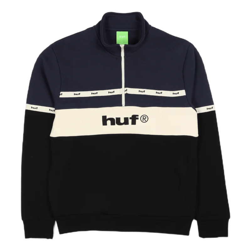 Taped 1/4 Zip Fleece Black