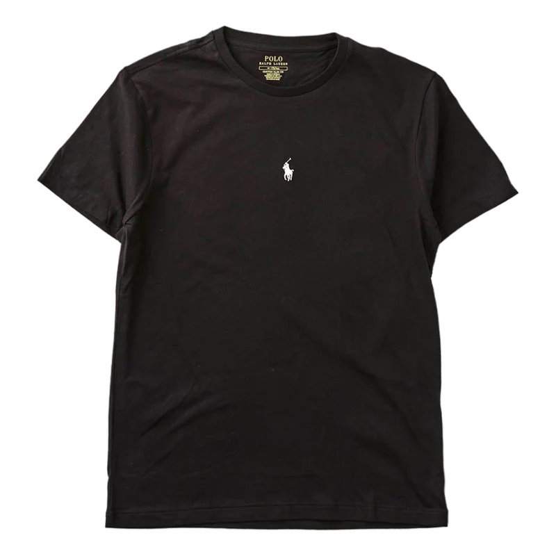 Custom Slim Fit Jersey Crewneck T-Shirt Polo Black