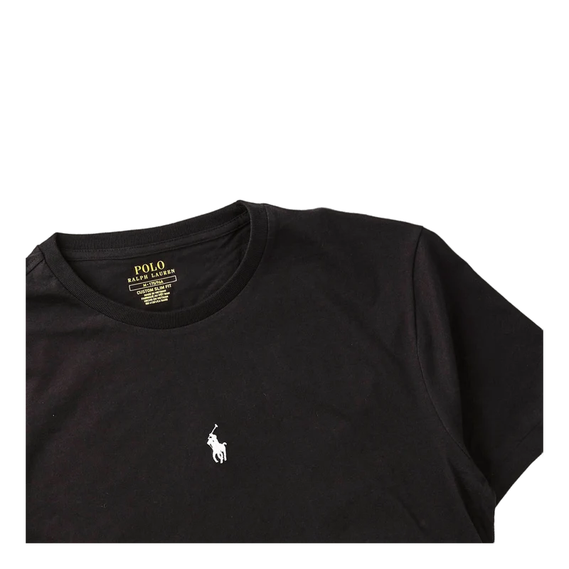 Custom Slim Fit Jersey Crewneck T-Shirt Polo Black