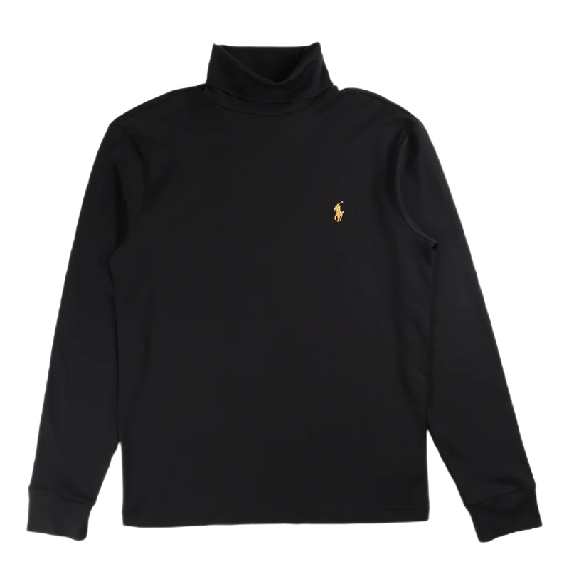 Soft Cotton Turtleneck Black