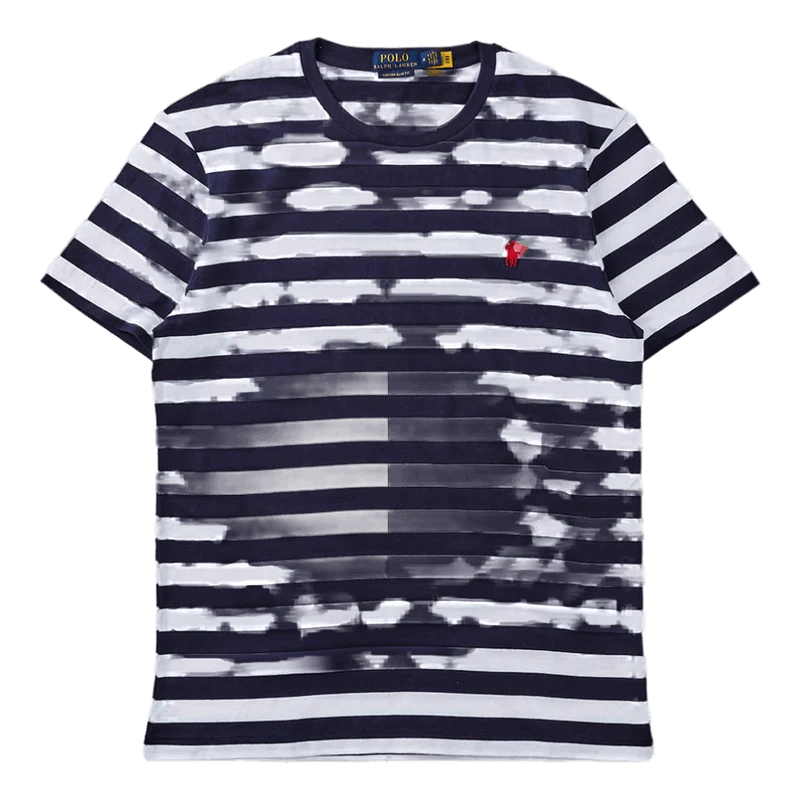 Custom Slim Fit Striped Jersey T-Shirt