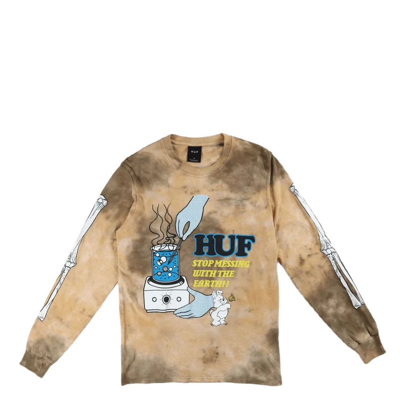Mess Tiedye L/s Tee Brown