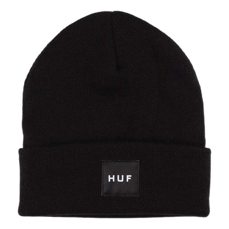 Essentials Box Logo Beanie Black