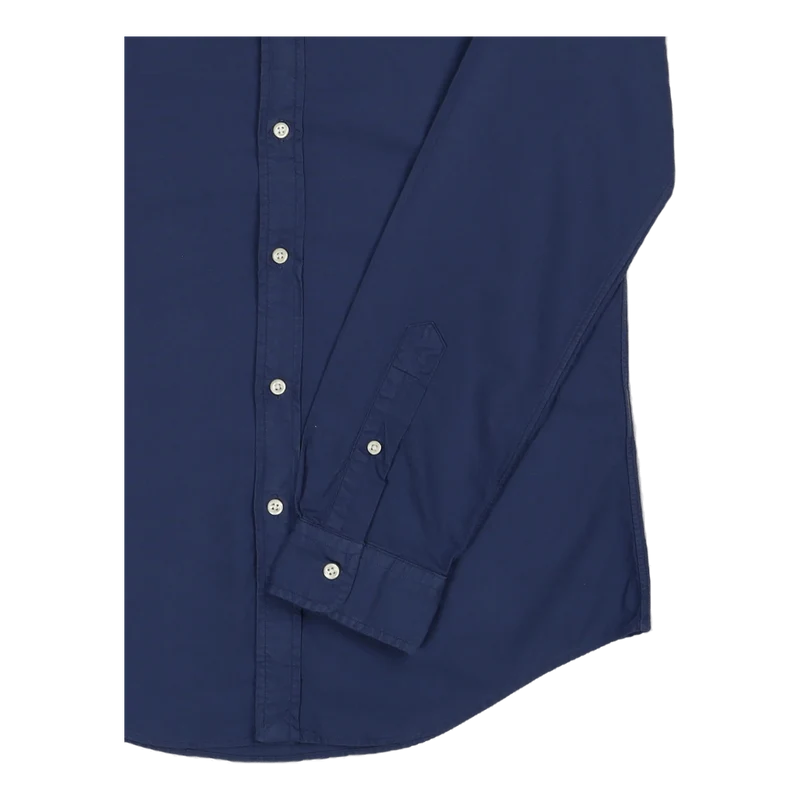 Slim Fit Garment-Dyed Oxford Shirt Light Navy