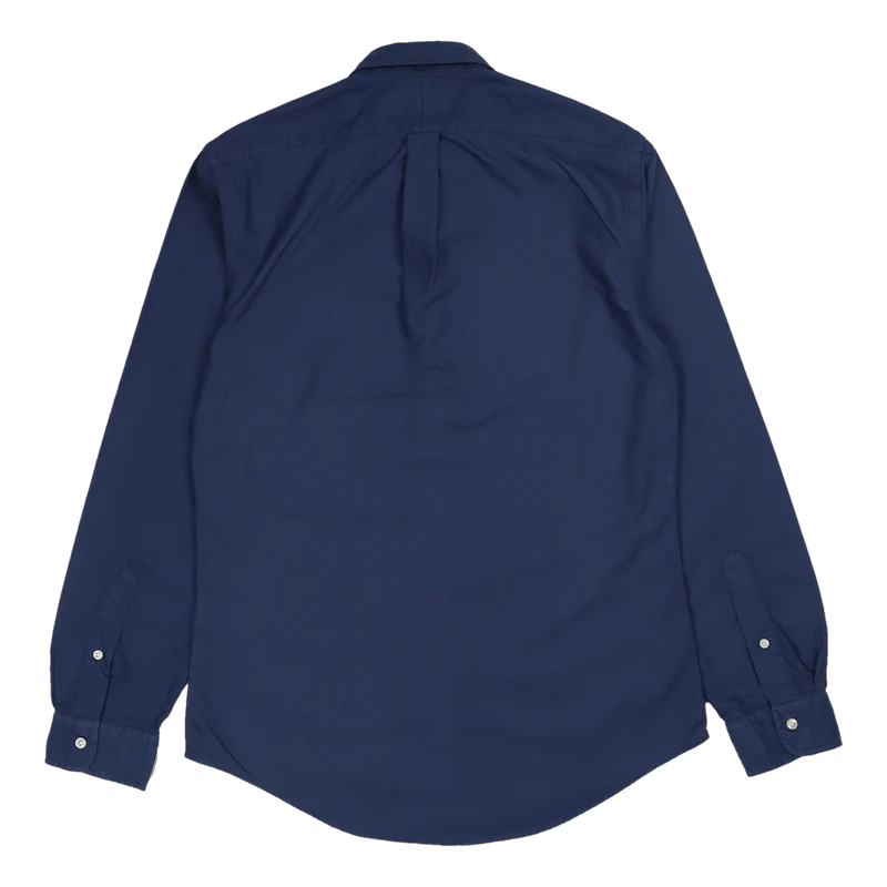 Slim Fit Garment-Dyed Oxford Shirt Light Navy
