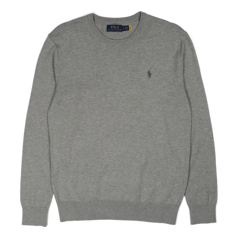 Cotton-Cashmere Crewneck Sweater Andover Heather