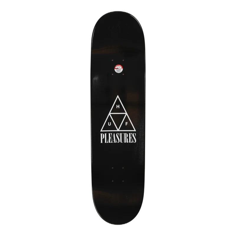 HUF X PLEASURES GANG CONTROL SKATE DECK BLACK