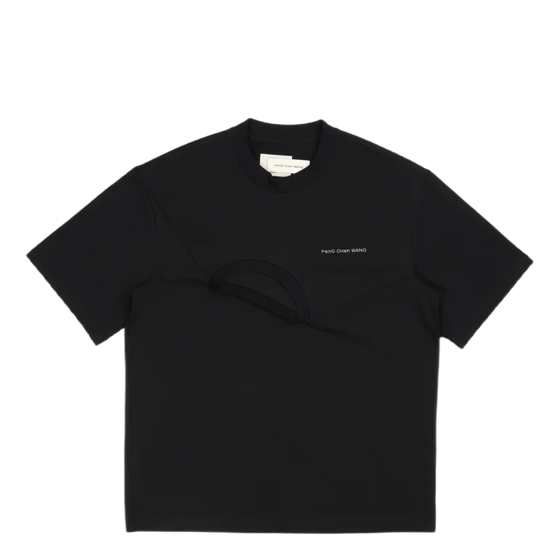 Panelled Collar T-shirt Black