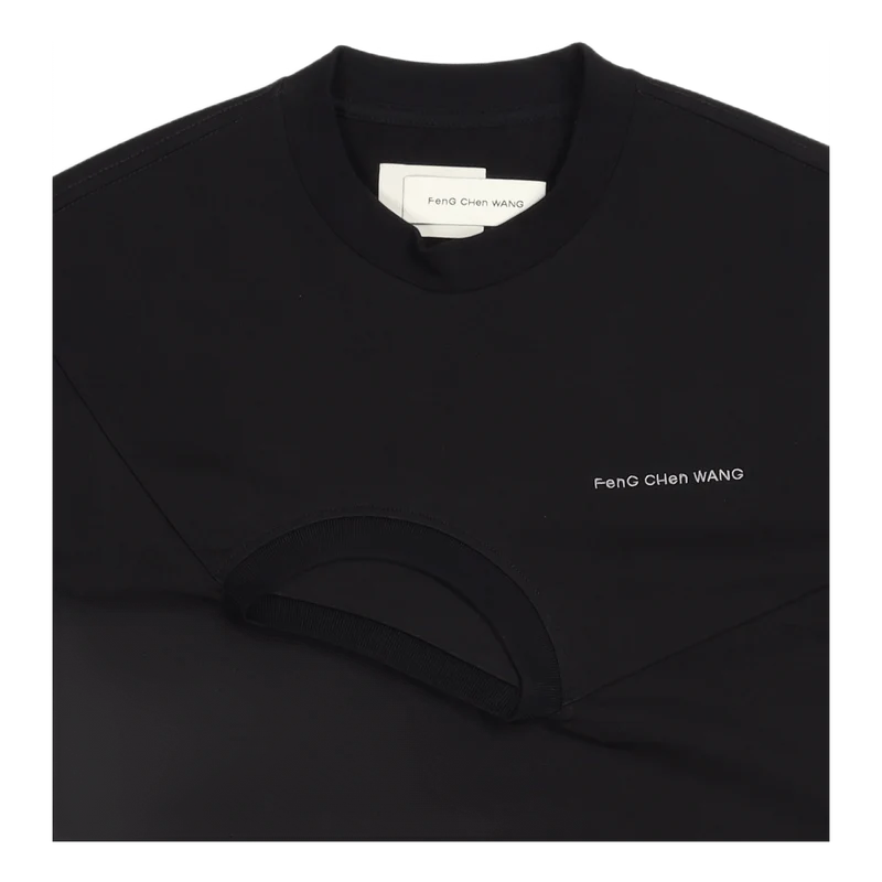 Panelled Collar T-shirt Black