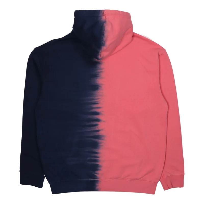 Split Dye F/z Hoodie Pink/navy